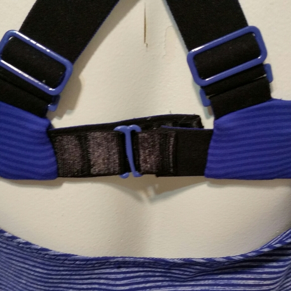 Lululemon Athletica Swift Tank Top 6 Blue Striped - Picture 4 of 8